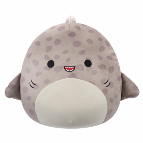 Squishmallows Grey Leopard Shark Plush Perspective: front