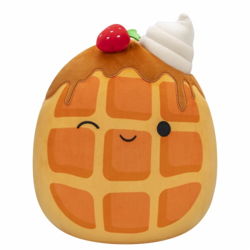Squishmallows 12" Waffle with Strawberry and Whipped Cream Plush Toy Perspective: front