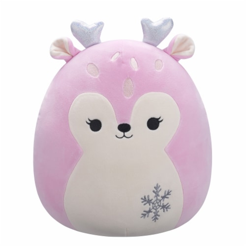 Squishmallows Holiday Plush Toy - Pink Fawn Perspective: front