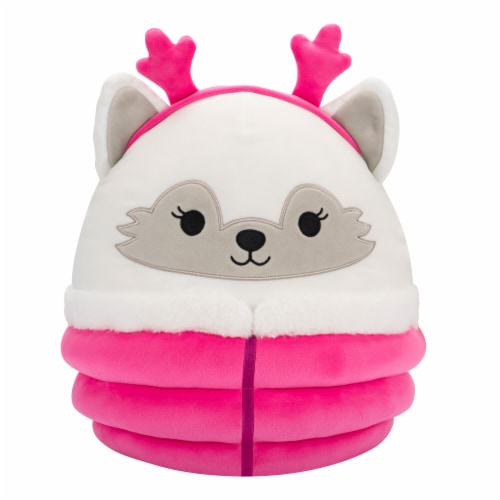 Squishmallows Holiday Plush Toy - White Winter Fox Perspective: front