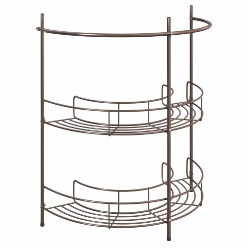 Lavish Home Pedestal Sink Organizer Compact Under Sink Rack Bathroom