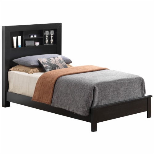 Black twin platform bed with storage deals