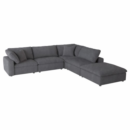 5-Piece Microsuede Modular Sofa