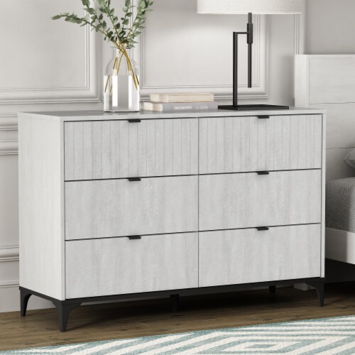 Malm 6 drawer shop dresser grey
