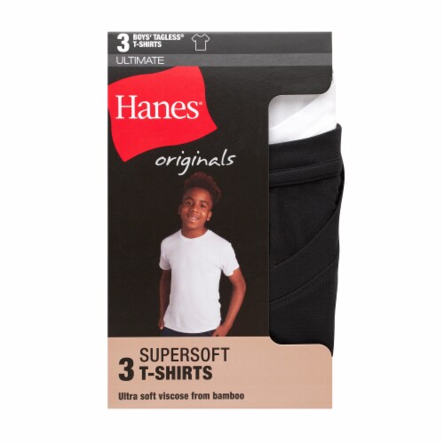 Hanes® Red Label Boys Ultimate Originals 2.0 Assorted Crew Neck Supersoft T Shirts - S Perspective: front