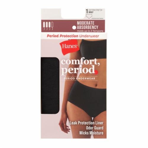 Hanes® Comfort Period Moderate Brief Period Underwear Perspective: front