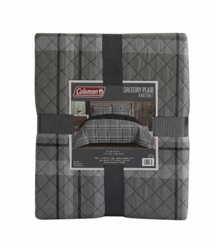 Coleman Gregory Plaid Quilt - Gray Perspective: front