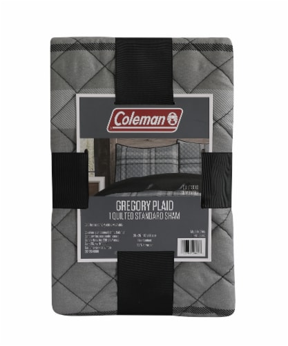 Coleman Quilted Standard Sham - Gregory Plaid Perspective: front