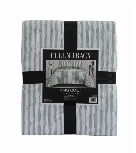 Ellen Tracy Quilt - Green/White Perspective: front