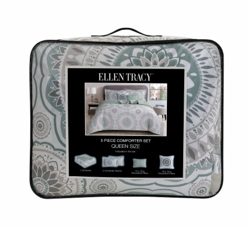 Ellen Tracy 5 Piece Comforter Set - Medallion Perspective: front