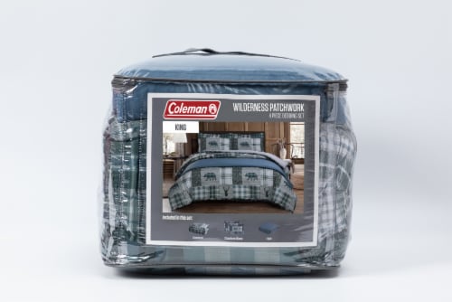 Coleman Bedding Comforter Set King - 4 pack Wilderness Patchwork Perspective: front