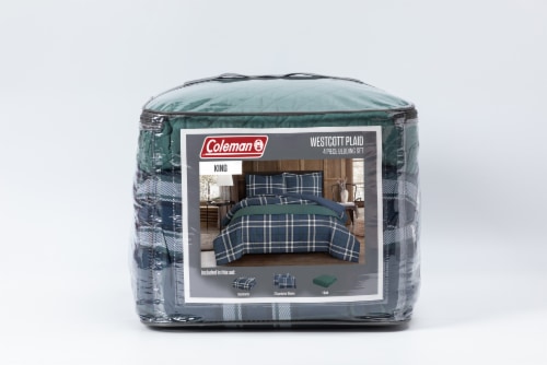 Coleman Bedding Comforter Set King - 4 pack Westcott Plaid Perspective: front