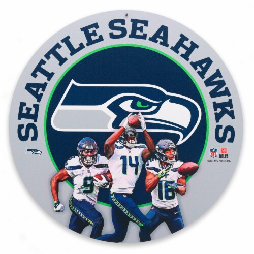 Classic Impressions Seattle Seahawks NFL Metal Sign Perspective: front