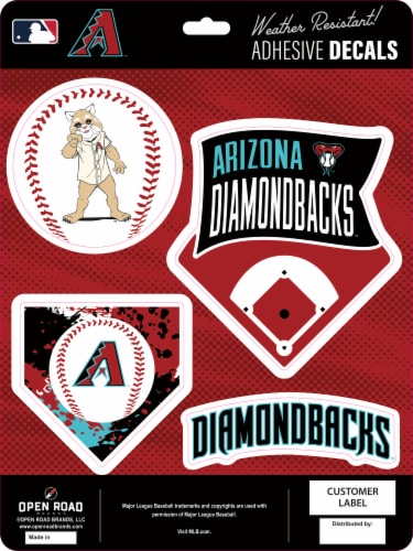 Classic Impressions Arizona Diamondbacks™ MLB 6x8 Decal Sheets Perspective: front