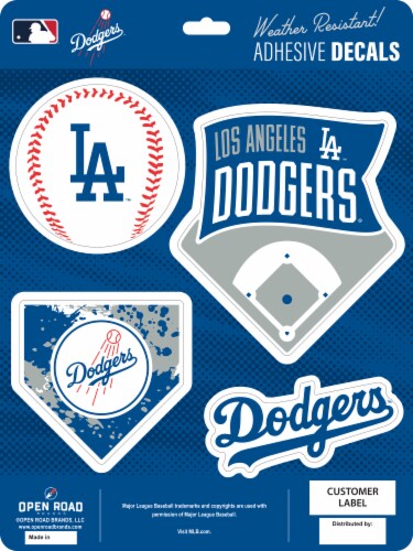 Classic Impressions Los Angeles Dodgers® Decal Sheet Perspective: front
