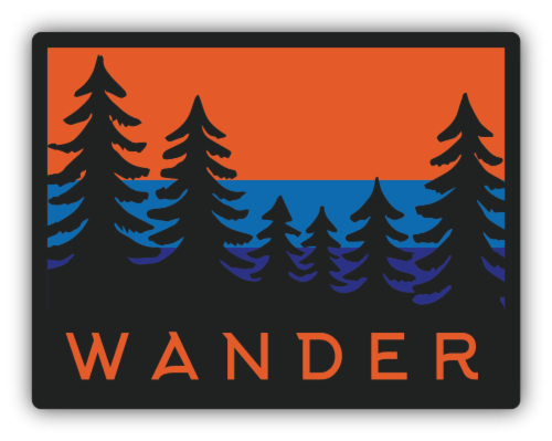 Stickers Northwest Vinyl Sticker - Wander Trees Perspective: front