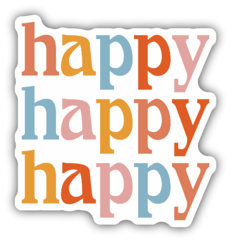Stickers Northwest Happy Vinyl Sticker Perspective: front