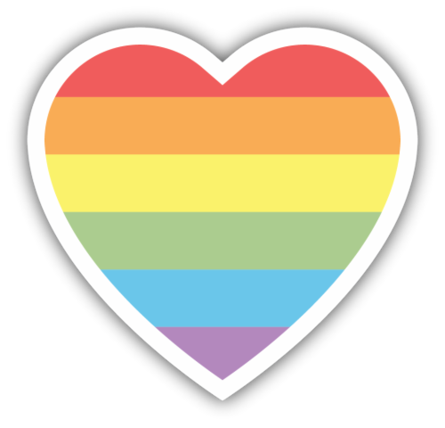 Stickers Northwest Vinyl Sticker - Pride Heart Perspective: front