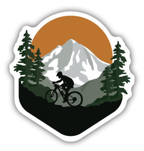 Stickers Northwest Off Road Biker Vinyl Sticker Perspective: front