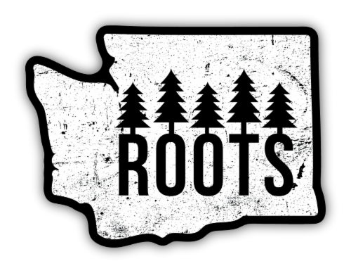 Stickers Northwest WA Roots Sticker Perspective: front