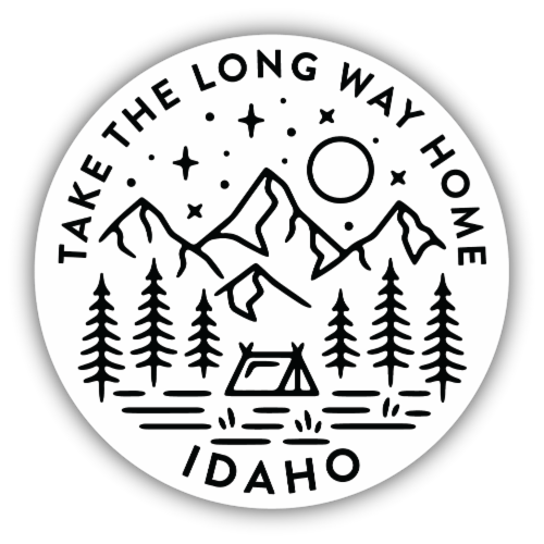 Stickers Northwest Vinyl Sticker - Idaho Long Way Home Perspective: front
