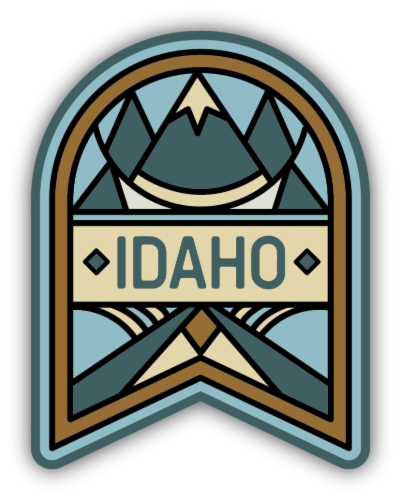 Stickers Northwest Vinyl Sticker - Idaho Mosaic Mountain Perspective: front