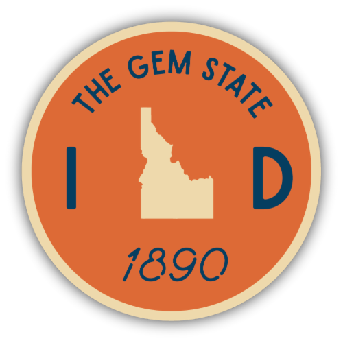 Stickers Northwest Vinyl Sticker - Idaho The Gem State Perspective: front