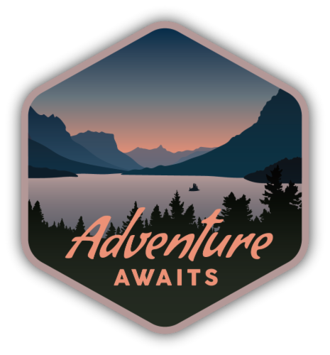 Stickers Northwest Lake Reflection Vinyl Sticker Perspective: front