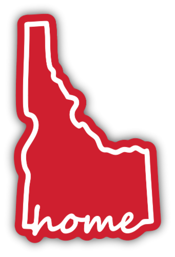 Stickers Northwest Vinyl Sticker - Idaho Home Outline Perspective: front