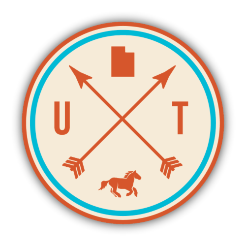 Stickers Northwest Vinyl Utah Arrows Sticker Perspective: front