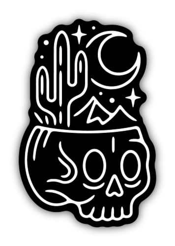 Stickers Northwest Vinyl Utah Desert Skull Sticker Perspective: front