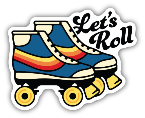 Stickers Northwest Let's Roll Skates Sticker Perspective: front