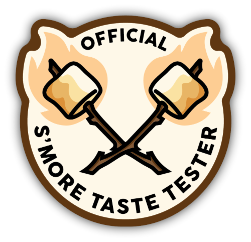 Stickers Northwest Official Smore Taste Tester Vinyl Sticker Perspective: front