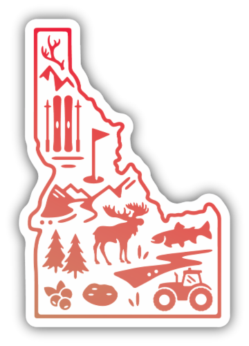 Stickers Northwest Idaho Icons Sticker Perspective: front