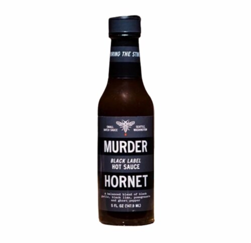 Murder Hornet Black Label Hot Sauce Perspective: front