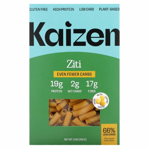 Kaizen Ziti Gluten Free High Protein Low Carb Plant-Based Even Fewer Carbs - 8 Perspective: front
