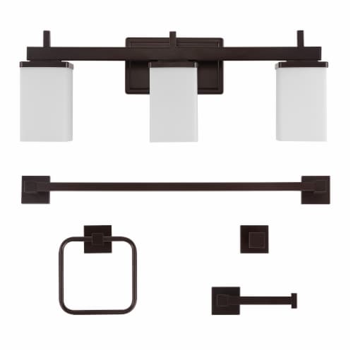 Caia 22.38 3 Light Vanity Light Frosted Glass Shades Bathroom Hardware Accessory Set 8.5 x 22.38 x 6 Fry s Food Stores