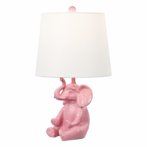 Kairi 21 Modern Shabby Chic Resin Iron Happy Elephant LED Kids Table Lamp with Phone Stand 21 x 12 x 12 QFC