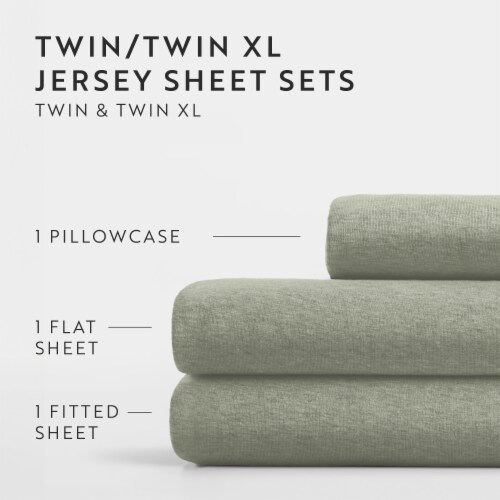 Linen Studio Jersey Knit Sheets 100 Cotton Ultra Soft 4 Piece Sheet Set Queen Pick n Save