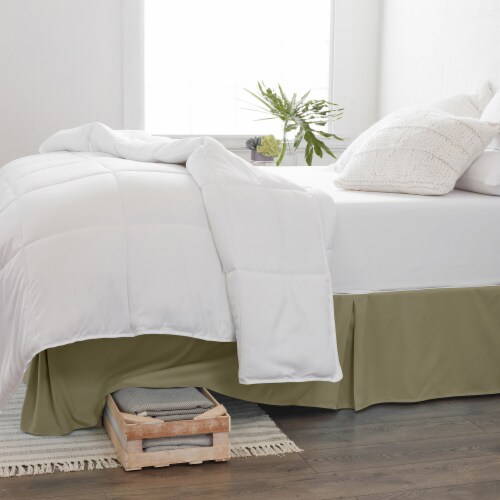 Linen Studio Bed Skirt Pleated Box Spring Frame Cover Dust Ruffle in Essential Colors Twin Fred Meyer