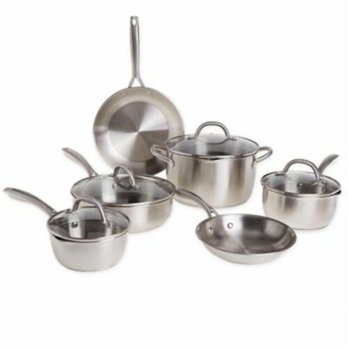 10-Pieces Jumbo Stainless Steel Gourmet Cookware Set Blauman Collection, 1  unit - Fry's Food Stores