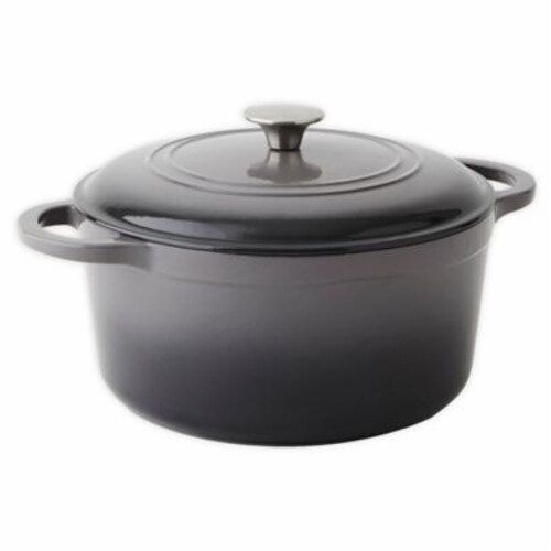 Our Table™ 6 qt. Enameled Cast Iron Dutch Oven Pot in Grey, 6 Qt