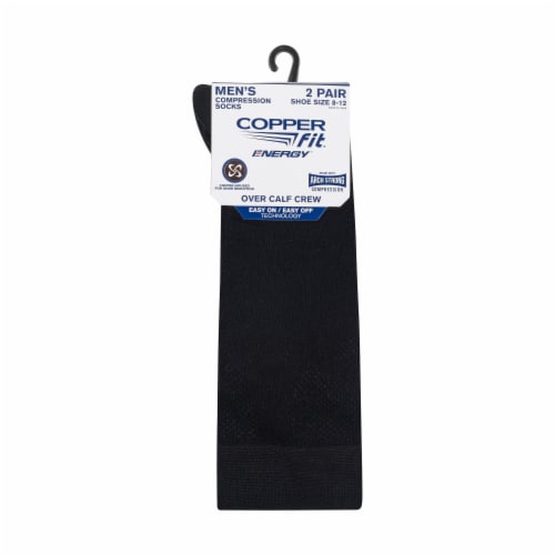 Copper Fit® Energy™ Mens Compression Socks - Black Perspective: front