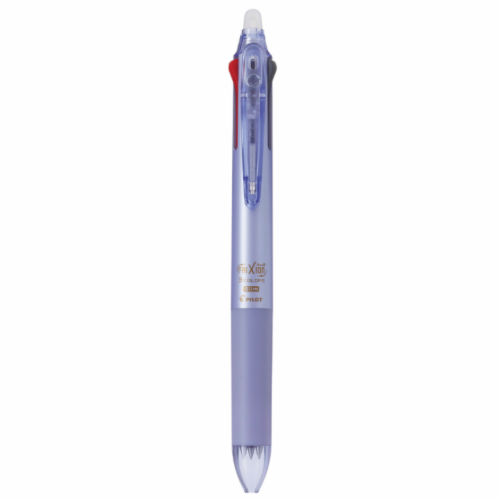Japanese Pilot FriXion Erasable Tricolor Pen - Purple Perspective: front