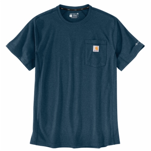 Carhartt Force Men's Relaxed Fit Short-Sleeve Pocket T-Shirt - Light Huron Heather Perspective: front