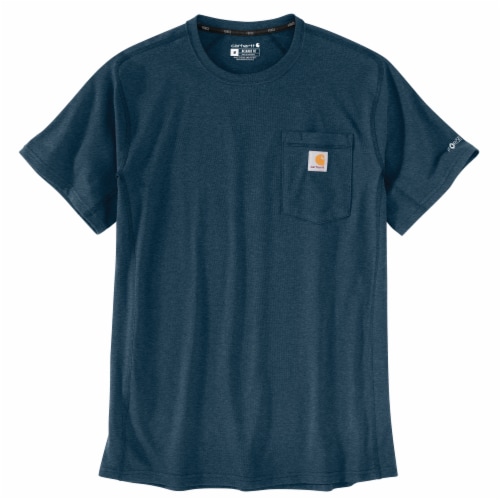 Carhartt Force Men's Relaxed Fit Short-Sleeve Pocket T-Shirt - Light Huron Heather Perspective: front