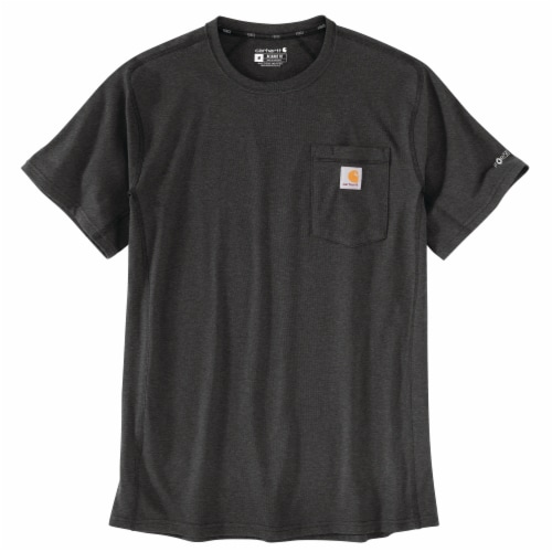 Carhartt Force Men's Relaxed Fit Short-Sleeve Pocket T-Shirt - Carbon Heather Perspective: front