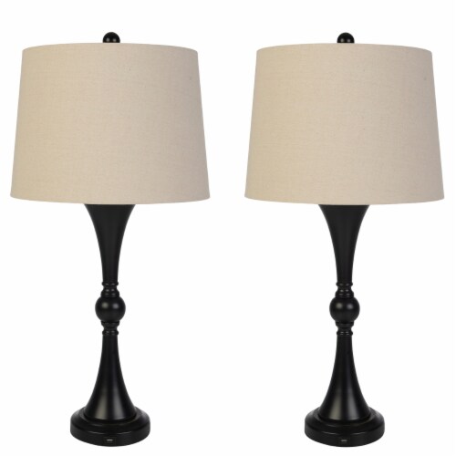 Black table lamp set hotsell