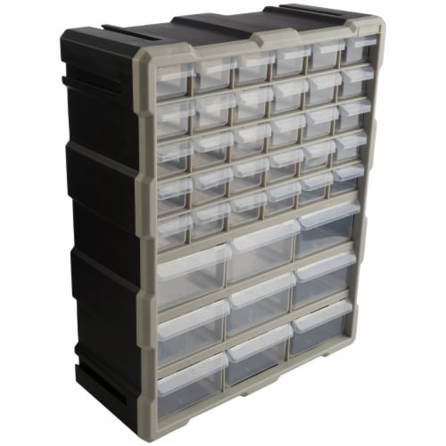 Stalwart 39 Drawer Plastic Small Parts Organizer Desktop Or Wall Storage Drawers Black 1 unit Foods Co