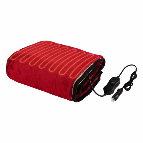 Stalwart electric car blanket heated 12v polar fleece travel throw for car best sale